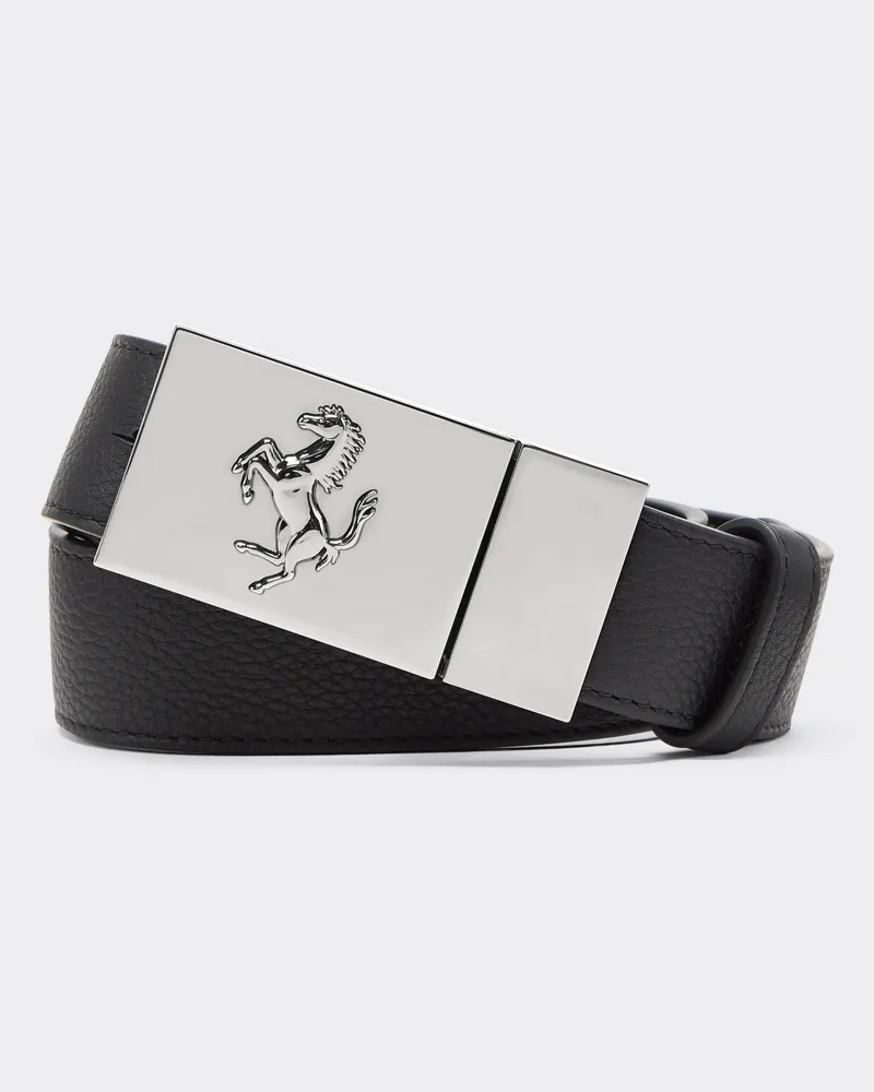 Ferrari Umkehrbarer Ledergürtel -  Gürtel Schwarz Schwarz