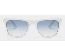 Ray-ban Für Scuderia Ferrari Rb4413mf In Weiß Mit Hellblauen Verlaufsgläsern -  Sonnenbrillen Optisch Weiß