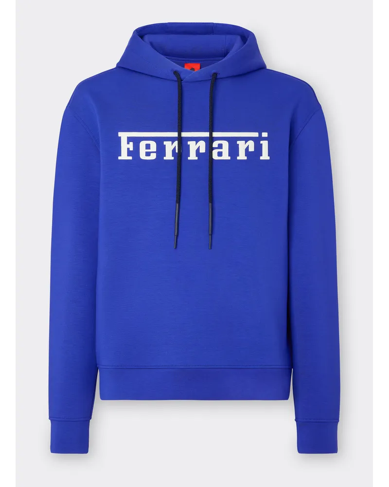 Ferrari Sweatshirt Aus Scuba-gewebe Mit Ferrari-logo In Kontrastoptik -  Pullover & Strickwaren Pastellblau Pastellblau