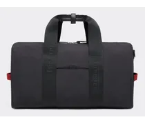Duffle Bag Aus Nylon Mit Ferrari-logotape -  Gepäck Schwarz