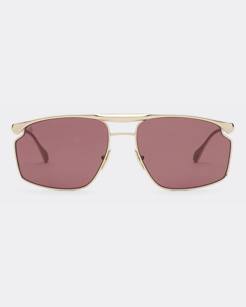 Ferrari Goldfarbene Ferrari-sonnenbrille Aus Metall Mit Exklusiven Contrast Pro™-gläsern -  Sonnenbrillen Gold Gold