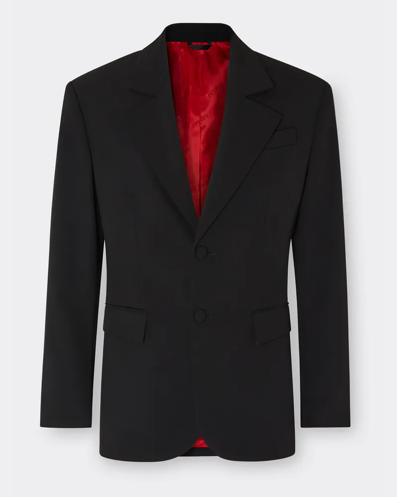 Ferrari Komfort-wollblazer - Male Jacken & Outerwear Schwarz Schwarz