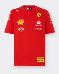 Ferrari Scuderia Ferrari Team 2024 Sainz Replica T-shirt - Male T-shirts Rosso Corsa Rosso