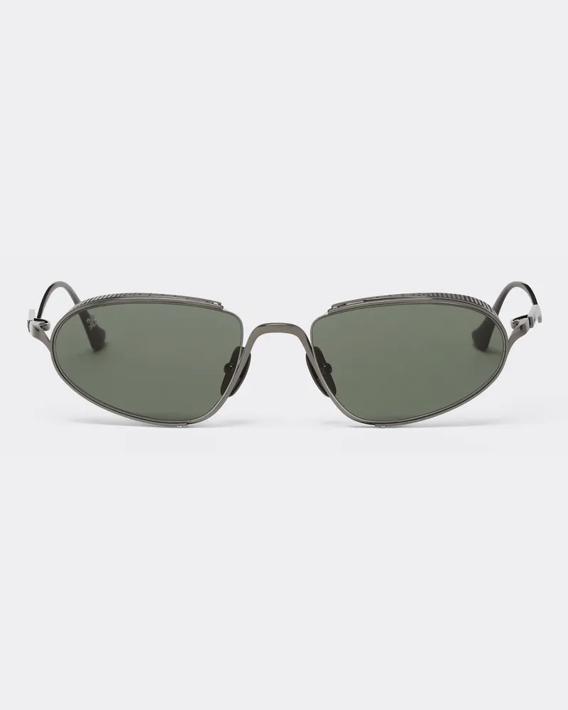 Ferrari Sonnenbrille Ferrari Aus Gunmetalem Titan Mit Grünen Gläsern -  Ferrari Collection Ingrid Ingrid