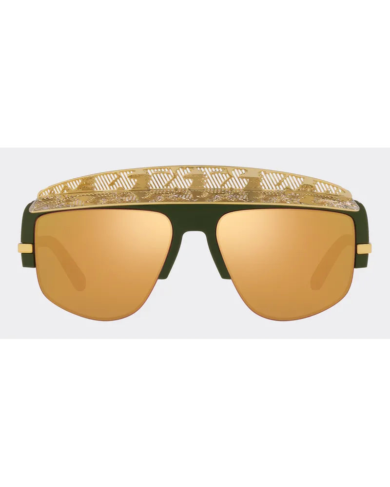 Ferrari Ferrari Sonnenbrille Mit Goldfarben Verspiegelten Gläsern -  Sonnenbrillen Runway Dark Green Dark