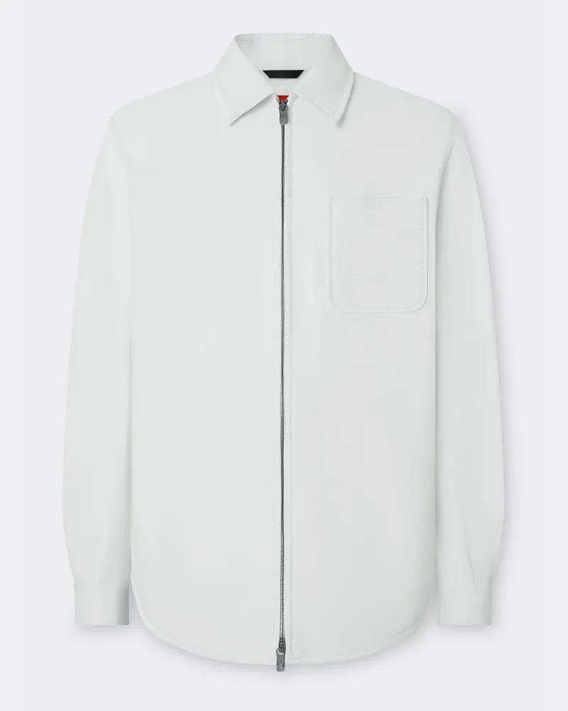 Ferrari Überzieh-jacke Aus Flüssigleder - Male Jacken & Outerwear Optisch Weiß Optisch