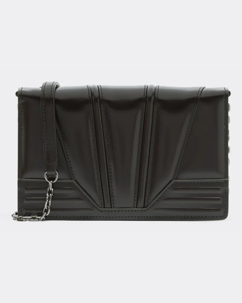 Ferrari Ferrari Gt Brieftasche Aus Gebürstetem Leder Mit Kette - Female Mini-taschen Dunkelbraun Dunkelbraun