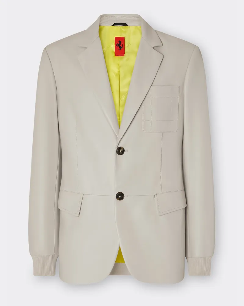 Ferrari Blazer Aus Nappaleder Mit Gestrickten schetten - Male Jacken & Outerwear Ecru Ecru