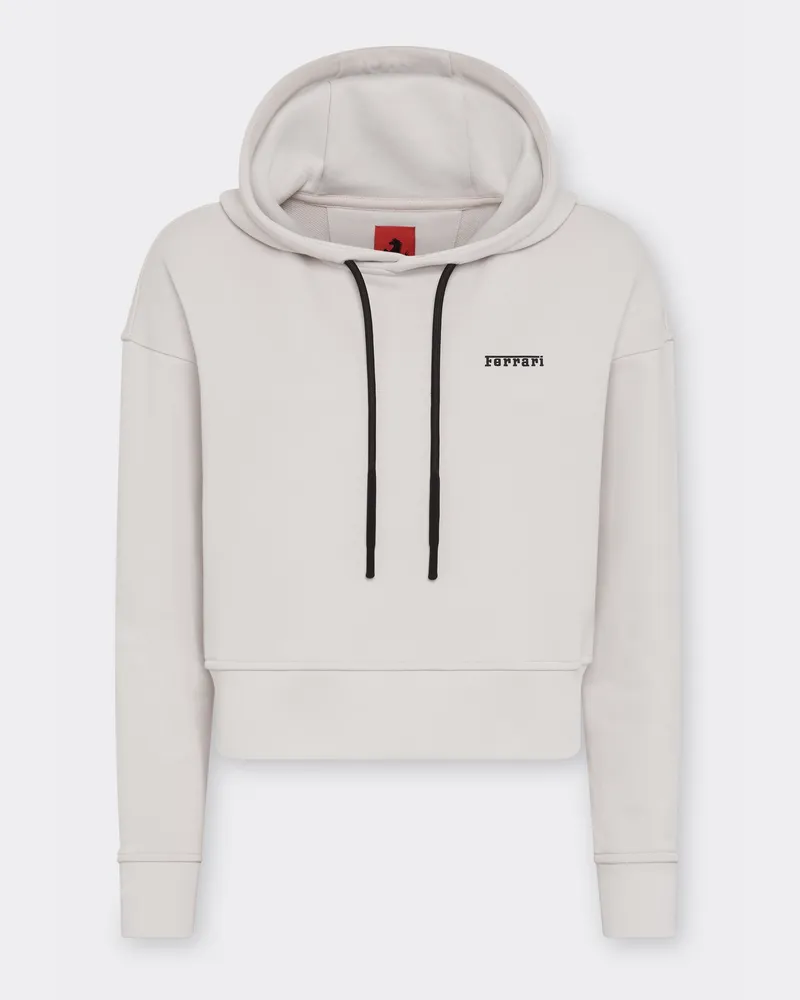 Ferrari Kapuzenpulli Mit Ferrari-logo - Female Pullover & Strickwaren Ecru Ecru
