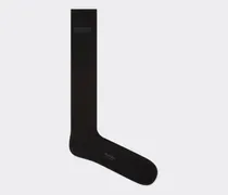 Hohe Socken Aus Leinen Mit Ferrari-logo -  Unterwäsche & Socken Schwarz
