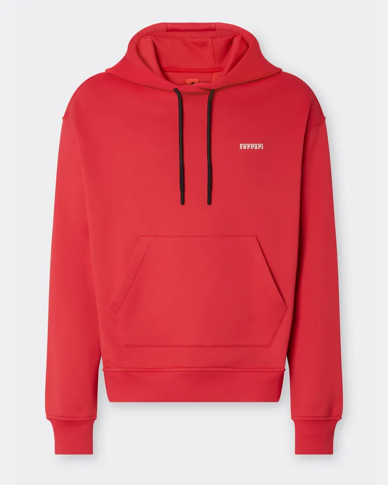 Ferrari Sweatshirt Aus Technischem Gewebe Mit Ferrari-logo - Male Pullover & Strickwaren Rosso Corsa Rosso