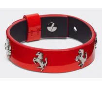 Rotes Armband Aus Lackleder Mit Nieten -  Armbänder Rosso Dino