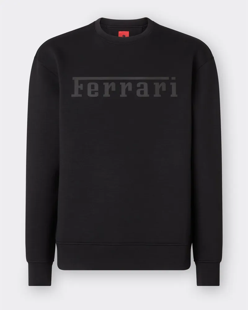 Ferrari Scuba-sweatshirt Mit Ferrari-logo - Male Pullover & Strickwaren Schwarz Schwarz