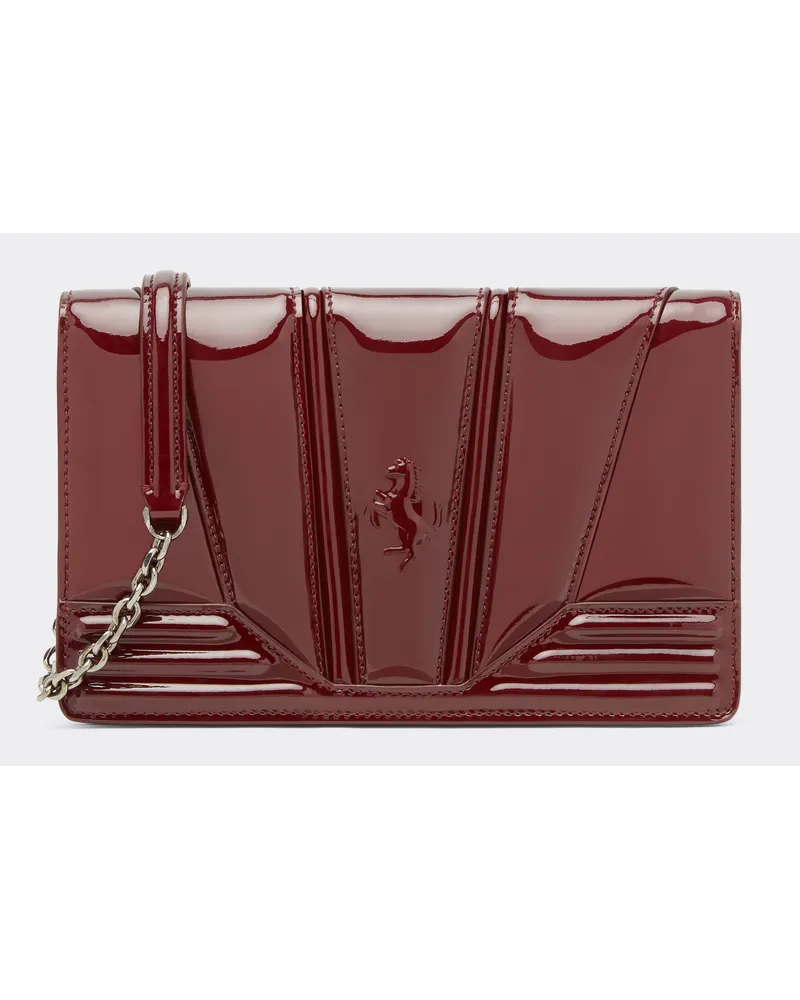 Ferrari Portemonnaie Mit Kette Ferrari Gt Bag Aus Lackleder -  Mini-taschen Bordeaux Bordeaux