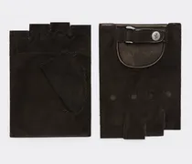 Fahrhandschuhe Aus Wildleder -  Handschuhe Dunkelbraun