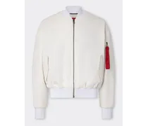 Bomberjacke Aus Baumwolle - Male Jacken & Outerwear Optisch Weiß