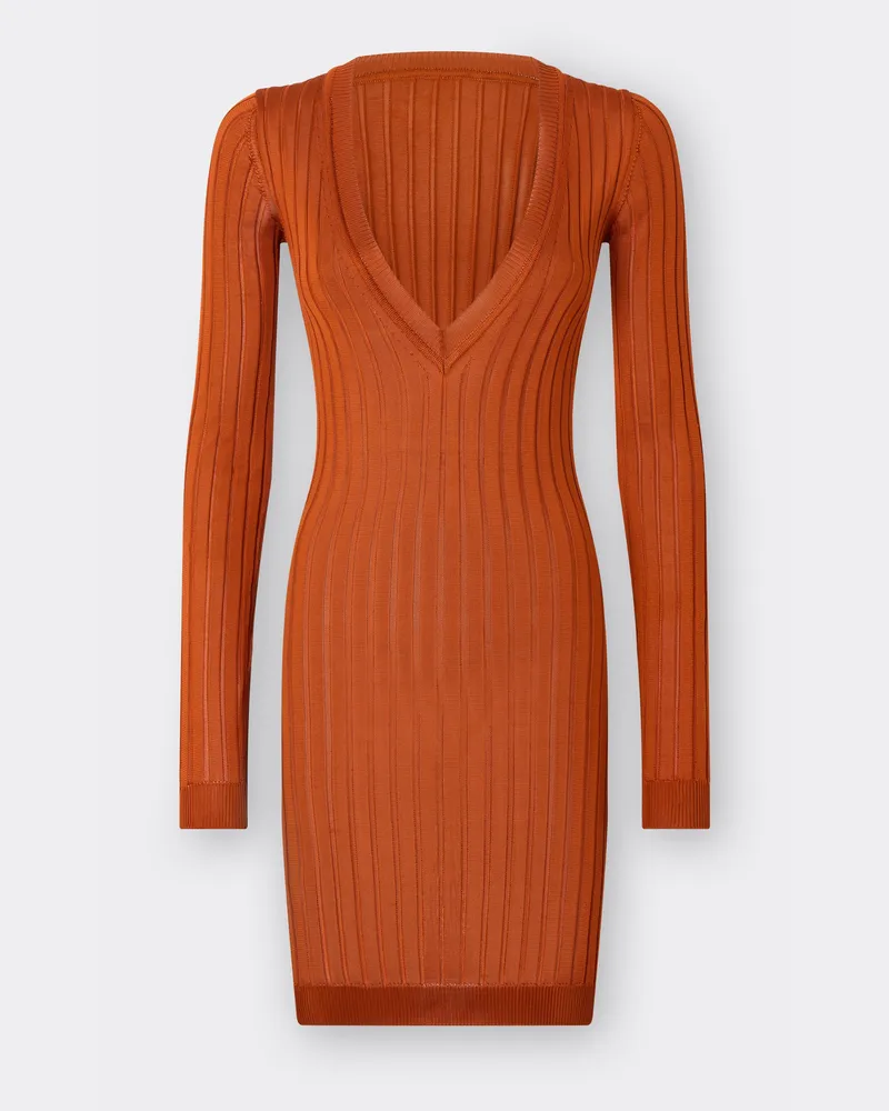 Ferrari Minikleid Aus Seidenstrick - Female Kleider Lederfarben Lederfarben