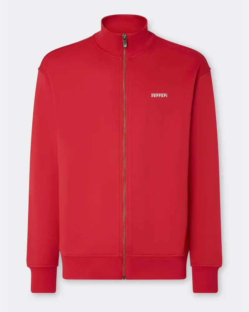 Ferrari Trikot Aus Technischem Gewebe Mit Reißverschluss - Male Pullover & Strickwaren Rosso Corsa Rosso