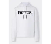 Sweatshirt Aus Scuba-gewebe Mit Ferrari-logo In Kontrastoptik -  Pullover & Strickwaren Optisch Weiß