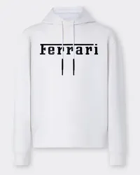 Ferrari Sweatshirt Aus Scuba-gewebe Mit Ferrari-logo In Kontrastoptik -  Pullover & Strickwaren Optisch Weiß Optisch