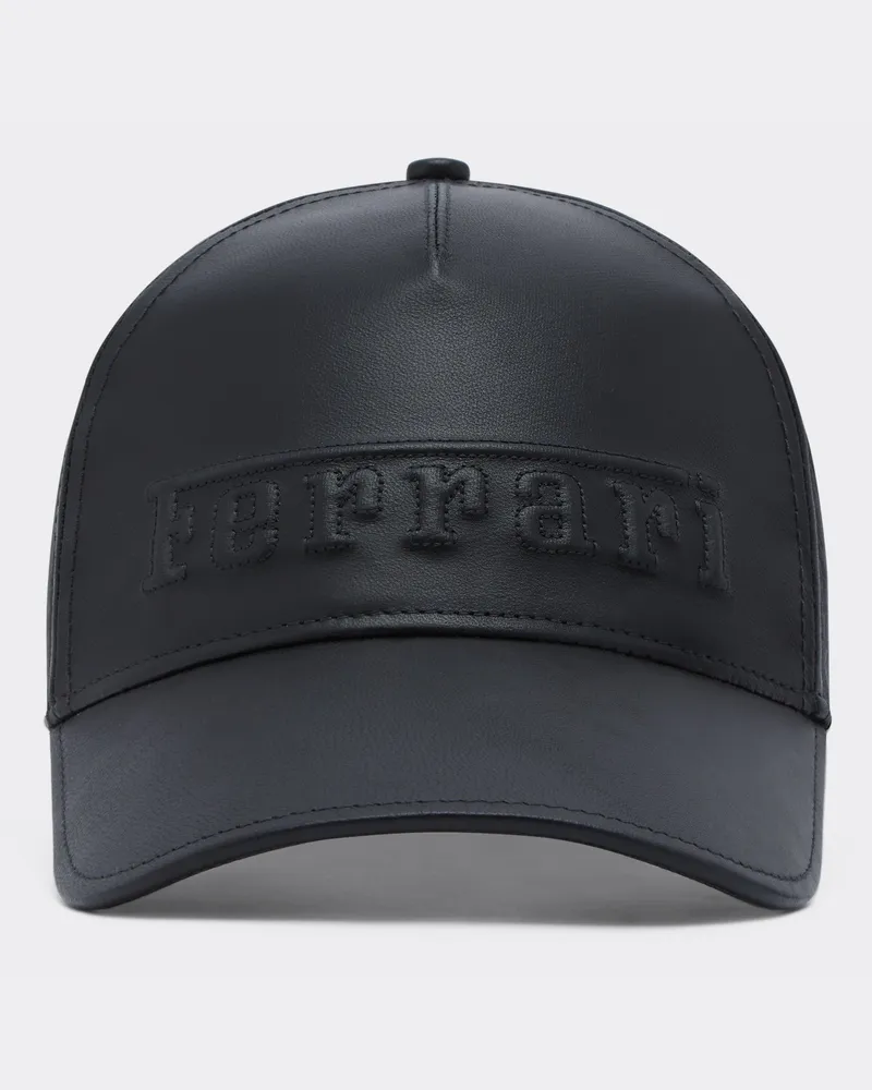 Ferrari Baseballkappe Aus Nappaleder Mit Ferrari-logo -  Mützen Optisch Weiß Optisch