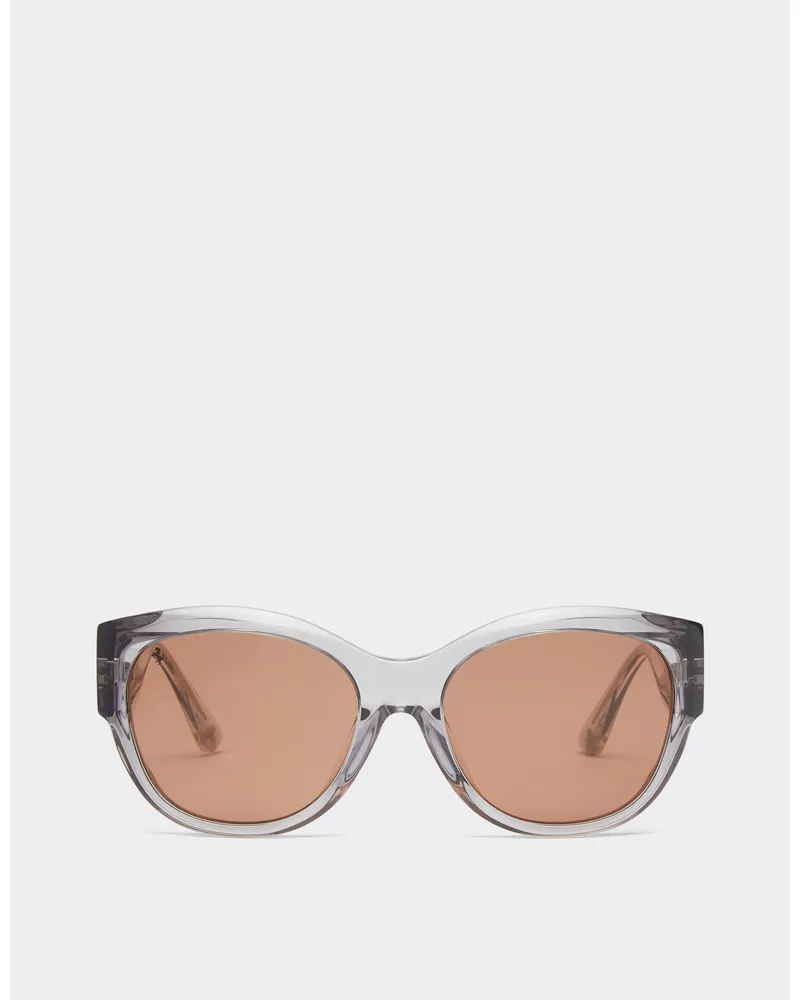 Ferrari Ferrari Sonnenbrille Aus Grauem Transparentem Acetat Mit Braunen Gläsern - Female Sonnenbrillen Ingrid Ingrid