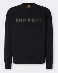 Ferrari Scuba-pullover Mit Ferrari-logo - Male Pullover & Strickwaren Schwarz Schwarz