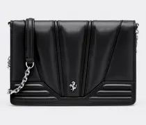 Portemonnaie-clutch Ferrari Gt Aus Leder Mit Kette -  Handtaschen Schwarz
