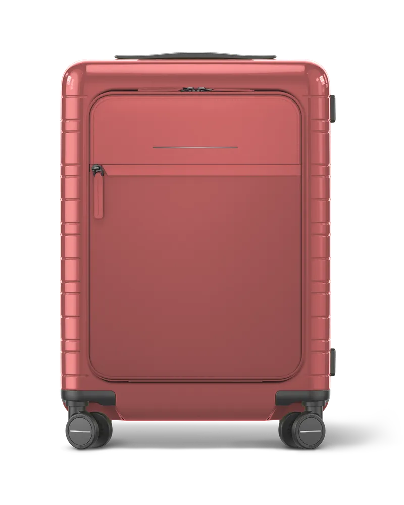 HORIZN STUDIOS M5 Essential - Handgepäck Koffer in Glossy True Red 4.6kg - lebenslange Garantie Glossy