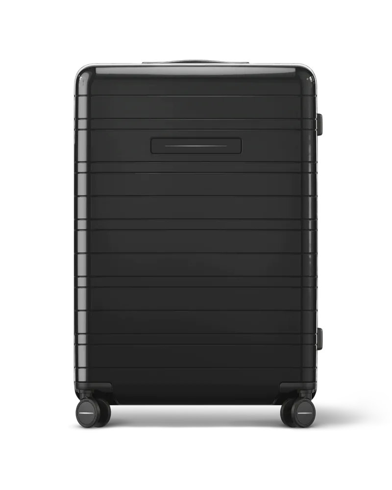 HORIZN STUDIOS H7 Essential - Check-In Reisekoffer in Glossy All Black 6.2kg - lebenslange Garantie Glossy