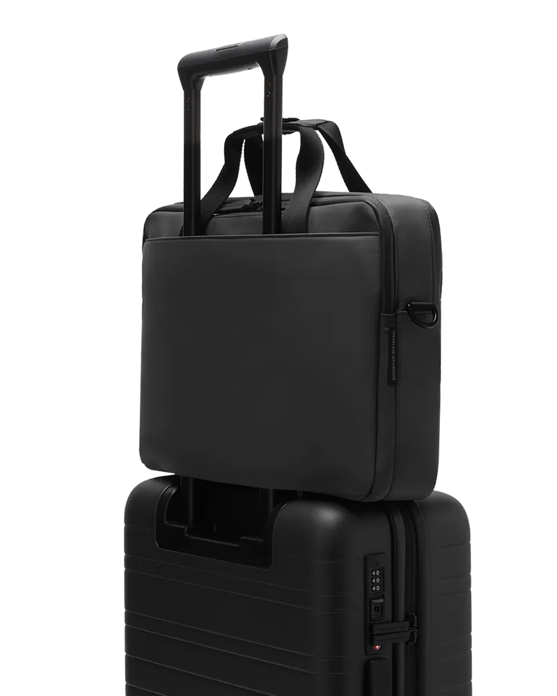 HORIZN STUDIOS Gion Briefcase in All Black - Laptop Cases - - 1kg - 2-Year Warranty All