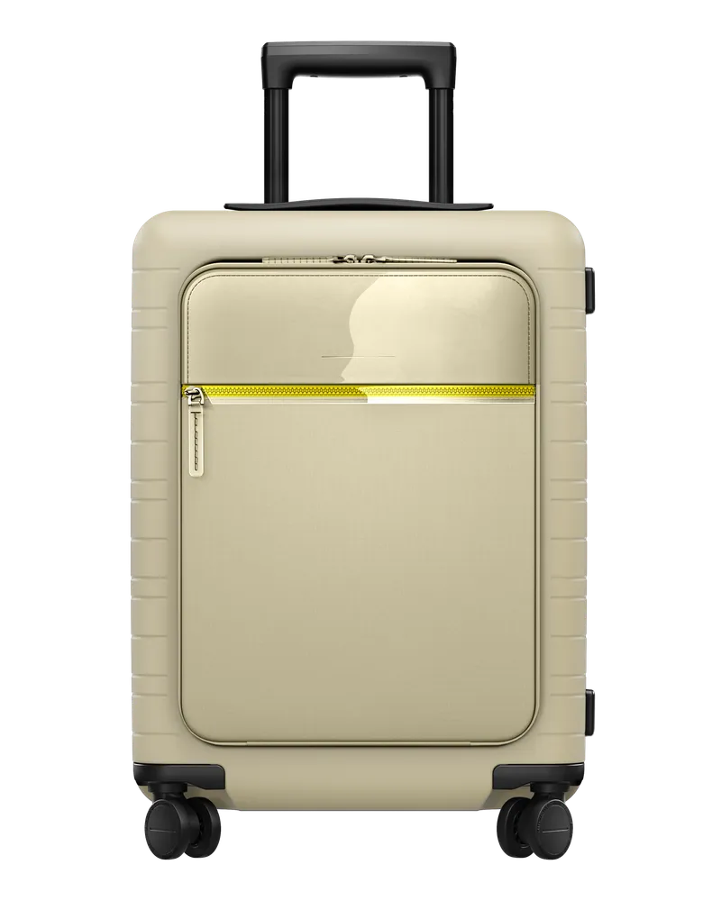 HORIZN STUDIOS M5 Essential - Handgepäck Koffer in Sand / Neon Yellow 4.6kg - lebenslange Garantie Sand