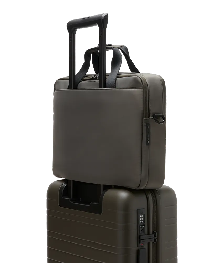 HORIZN STUDIOS Gion Briefcase in Dark Olive - Laptop Cases - - 1kg - 2-Year Warranty Dark