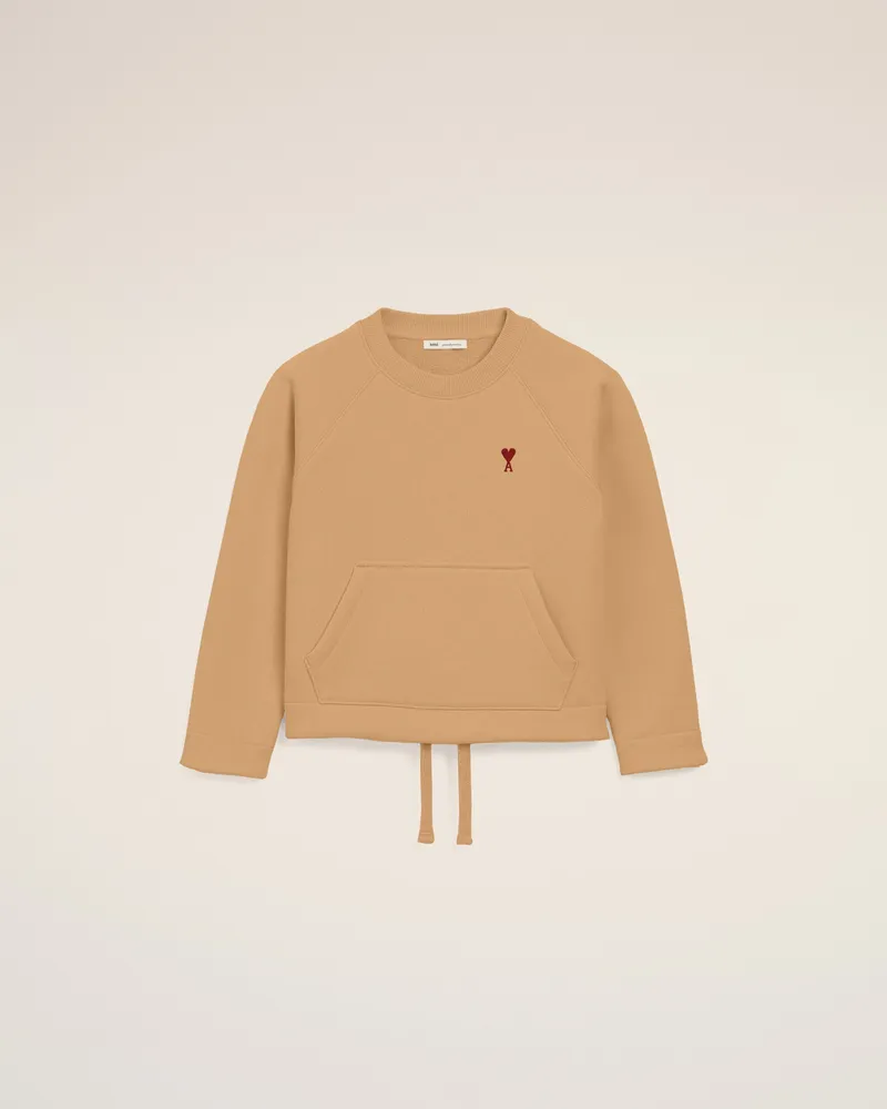 AMI Paris Braunes Ami De Coeur Rundhalssweatshirt aus Baumwolle Braun - 8 Jahre - Kinder Camel