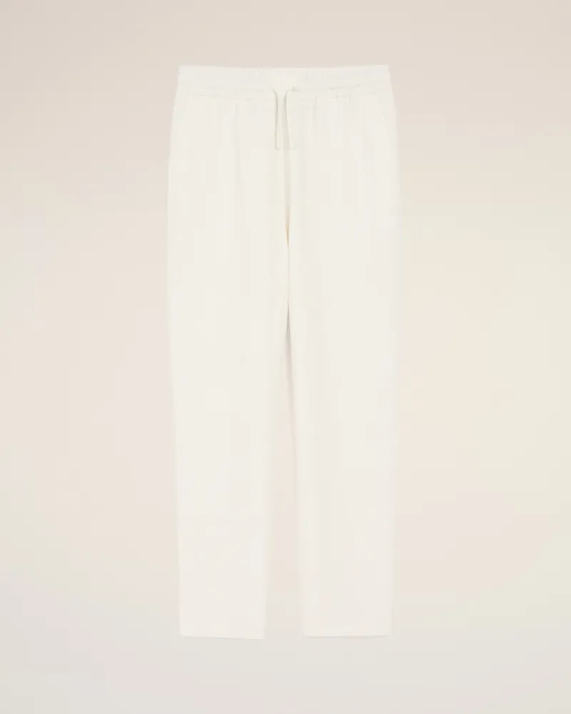 AMI Paris Weiße Hose aus Leinenmischgewebe mit elastischem Bund Weiß für Herren Weiss