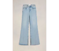 Geschlitzte Flare Fit Jeans Blau für Frauen