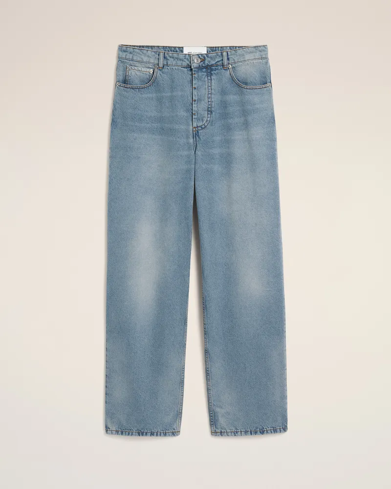 AMI Paris Baggy-Jeans aus blauer Baumwolle Blau - Größe Kurze Beinlänge Blau