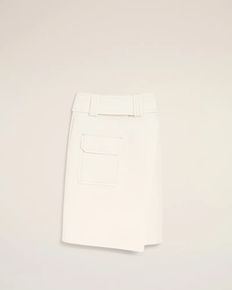 AMI Paris Weißer Wickelrock aus Baumwolle Weiß für Damen Weiss