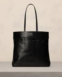 AMI Paris North South Ami Tote Bag Schwarz Schwarz