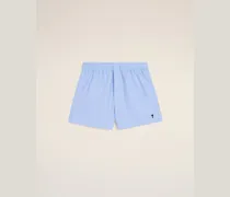 Blaue Baumwoll-Boxershorts mit schwarzem Ami De Coeur Motiv Blau - Größe für Herren