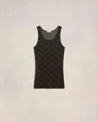 AMI Paris Tief ausgeschnittenes Tanktop Schwarz Schwarz