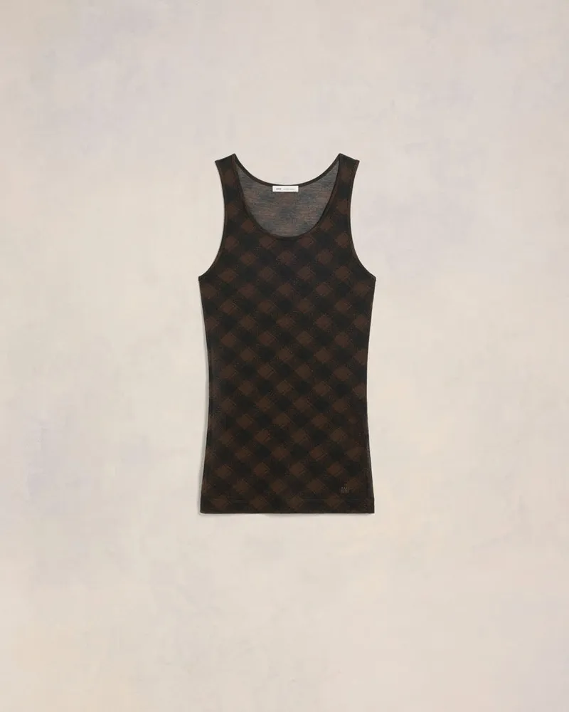 AMI Paris Tief ausgeschnittenes Tanktop Schwarz - Größe für Damen Schwarz
