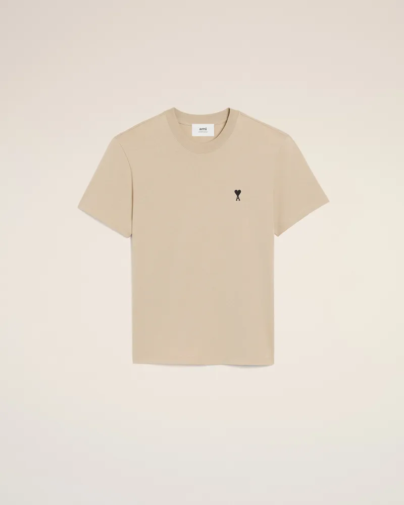 AMI Paris Ami de Coeur T-Shirt aus Baumwolle in Beige Beige für Herren Weiss