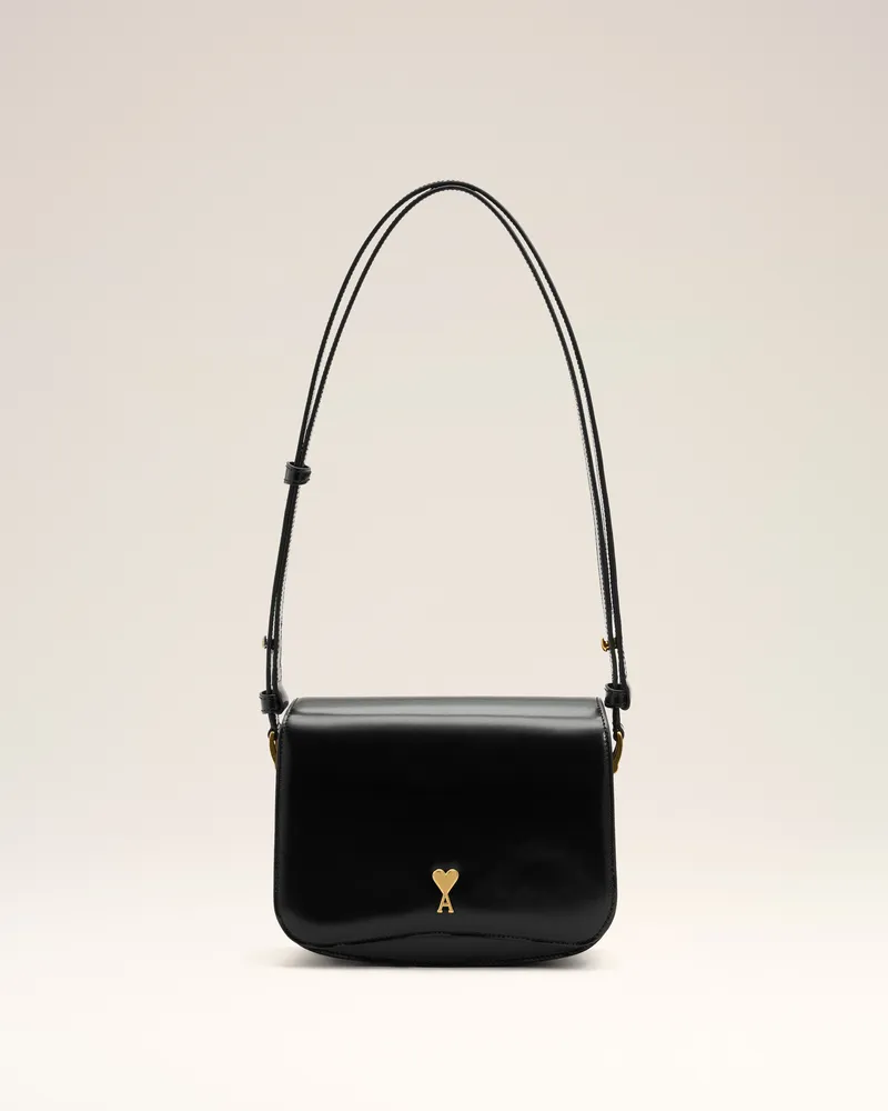 AMI Paris Schwarze Paris Paris Tasche aus Rindsleder Schwarz Unisex Schwarz