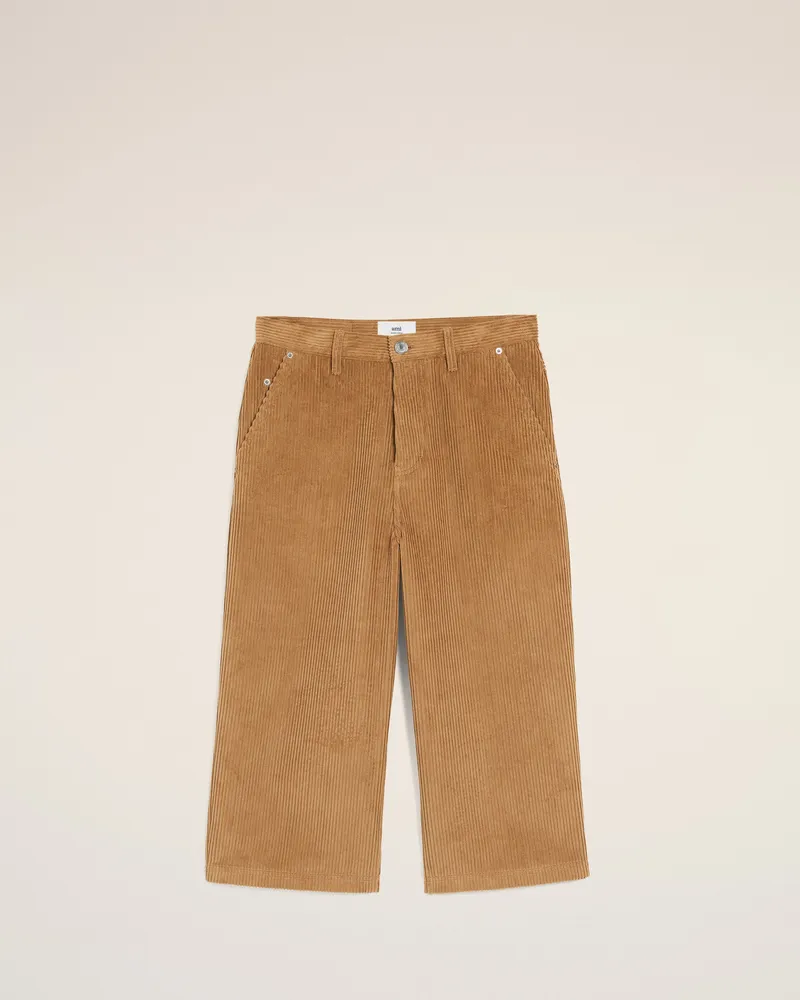 AMI Paris Weite Bermudashorts aus braunem Baumwoll-Cordsamt Braun für Herren Camel