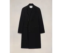 Zweireihiger Mantel Schwarz