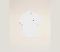 Weißes Ami De Coeur Baumwoll-Poloshirt mit kurzen Ärmeln Weiß für Herren