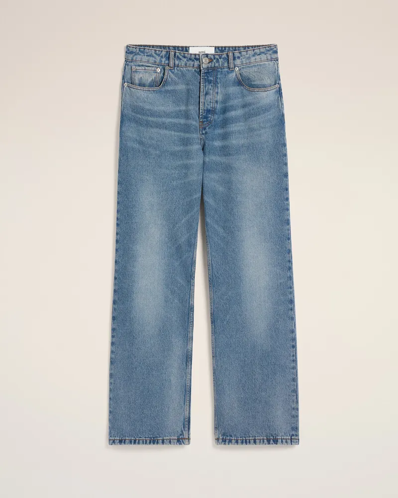 AMI Paris Large-Fit-Jeans aus blauer Baumwolle Blau für Herren Blau