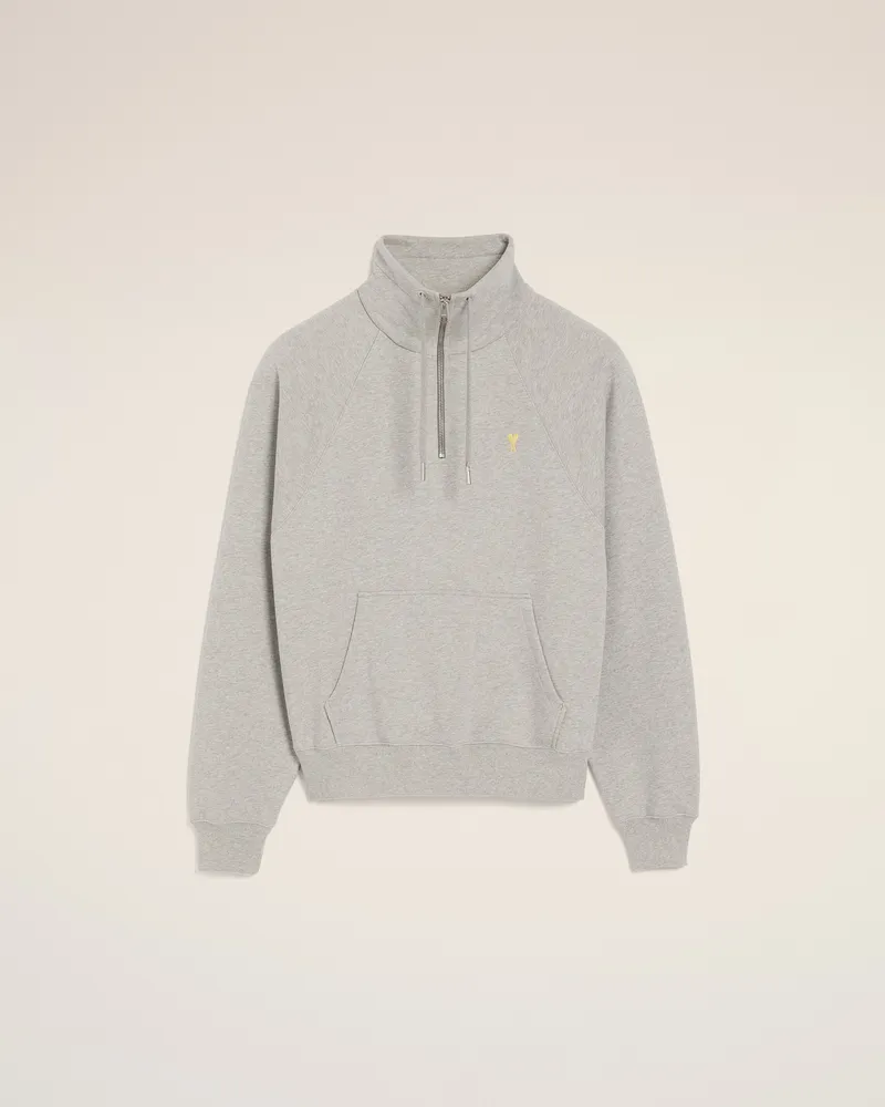 AMI Paris Ami de Coeur Sweatshirt aus grauer Baumwolle Grau für Herren Hellheather
