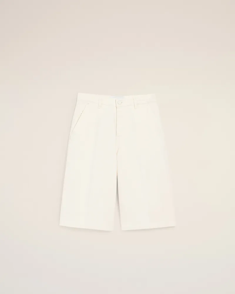 AMI Paris Weiße Bermudashorts aus Baumwolle Weiß für Herren Weiss